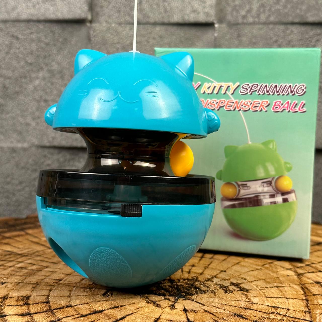 Игрушка неваляшка кормушка для кошек интерактивная с регулировкой Игрушка неваляшка кормушка для кошек интерактивная с регулировкой