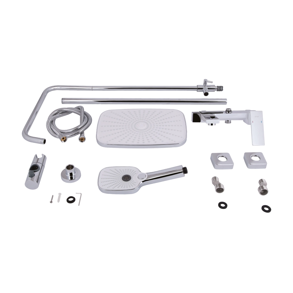 Душевая система с изливом Qtap Gemini QTGEM111CRW45687 на три потребителя Белый/Хром (SD00051811) - фото 11 Душевая система с изливом Qtap Gemini QTGEM111CRW45687 на три потребителя Белый/Хром (SD00051811) - фото 11