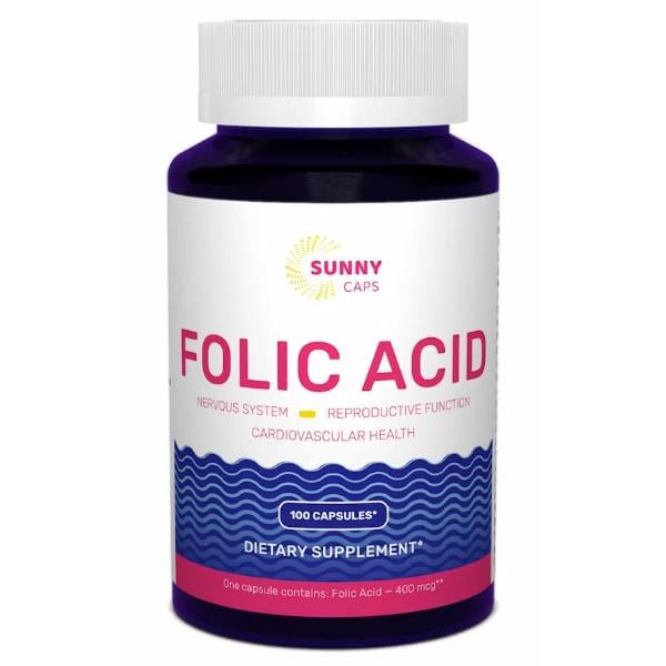 Кислота фолієва Sunny Folic Acid 400 мкг 100 капс. (000022436)