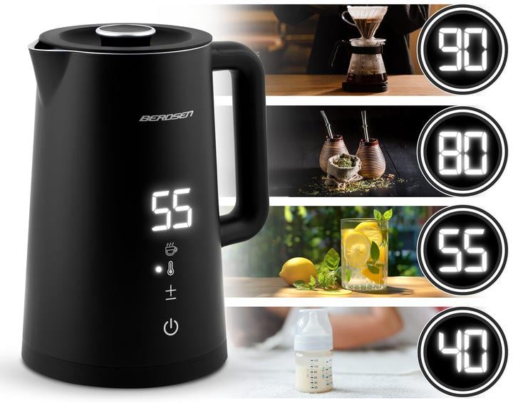 Електрочайник Berdsen BD-709 з сенсорним дисплеєм 1,7 л Чорний (370900) - фото 2 Електрочайник Berdsen BD-709 з сенсорним дисплеєм 1,7 л Чорний (370900) - фото 2