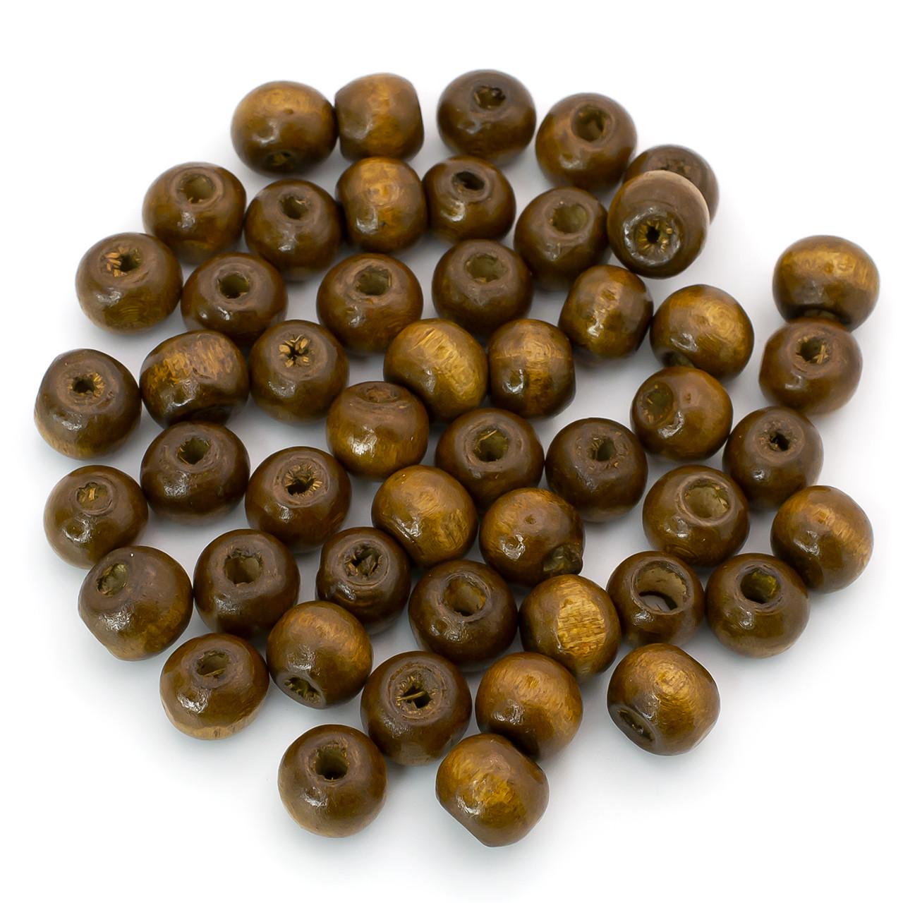 Бусины деревянные 7х8 мм 100 г 520 шт. Коричневый (БД0008к08)