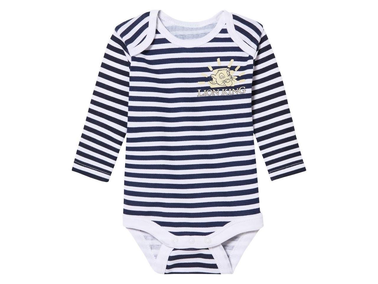 Бодік в смужку з левом Lupilu 62/68 см на 3-6 міс. Білий (2831566579)