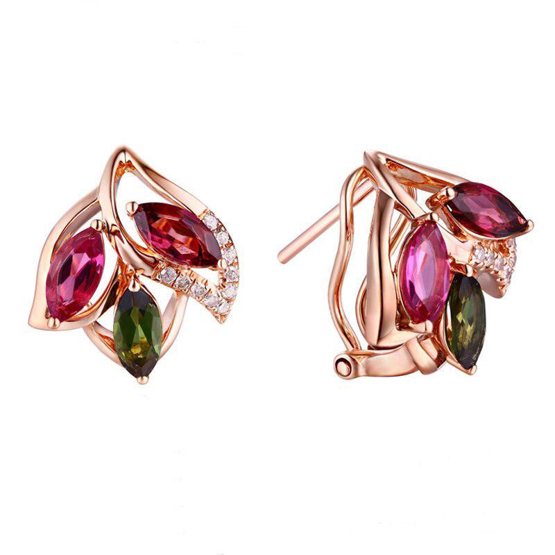 Серьги с кристаллами Сваровски Italina 001024 Разноцветный