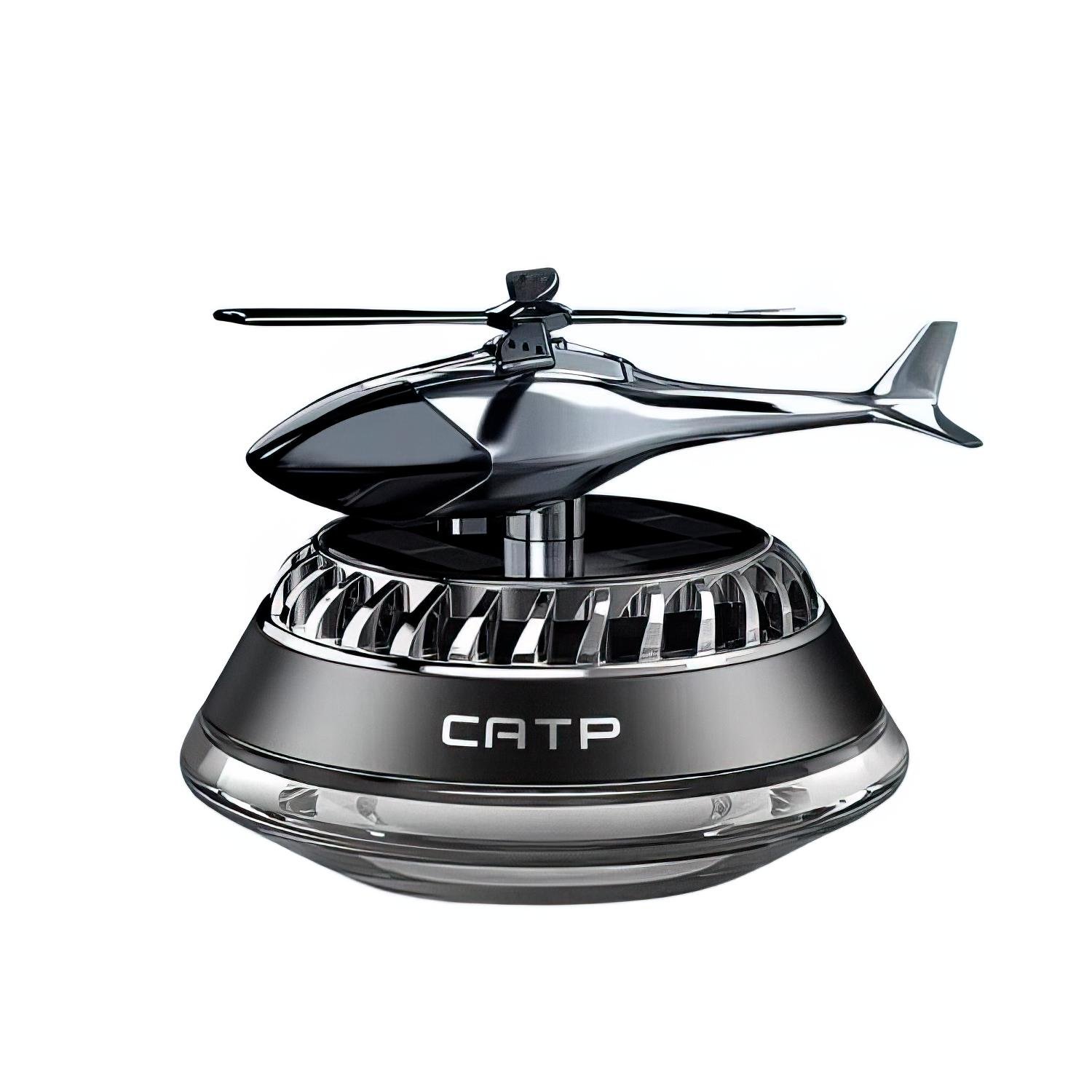 Ароматизатор автомобільний вертоліт на сонячній батареї зі скляною колбою (UFTaromacar4)