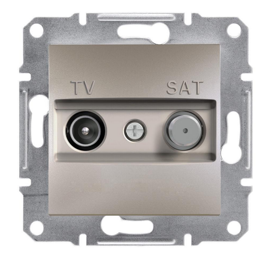 Розетка TV-SAT проходная 4 dB Schneider Electric Бронзовый (EPH3400269)