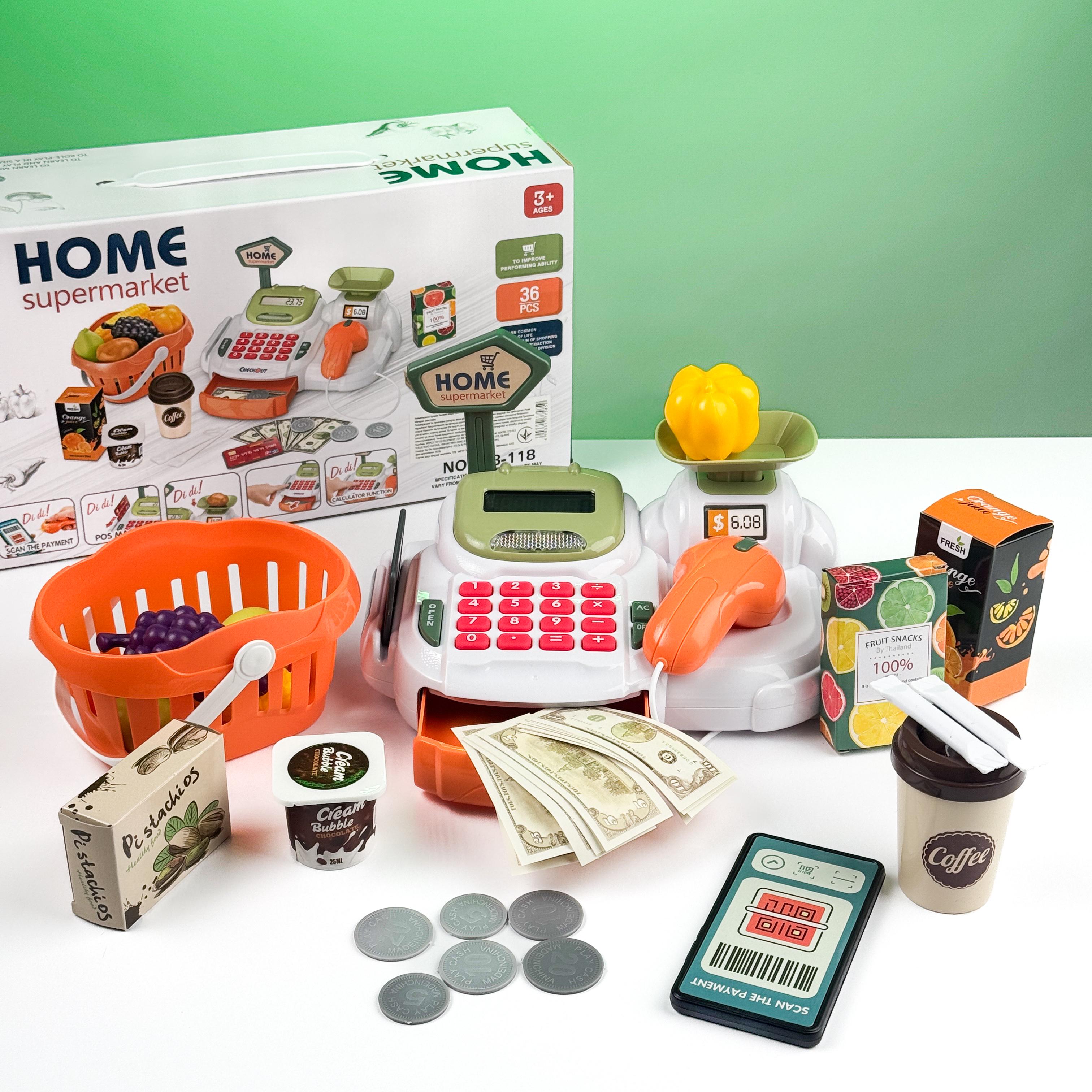 Интерактивный набор кассовый аппарат Настоящий магазин супермаркет 36 деталей (29688043) Интерактивный набор кассовый аппарат Настоящий магазин супермаркет 36 деталей (29688043)