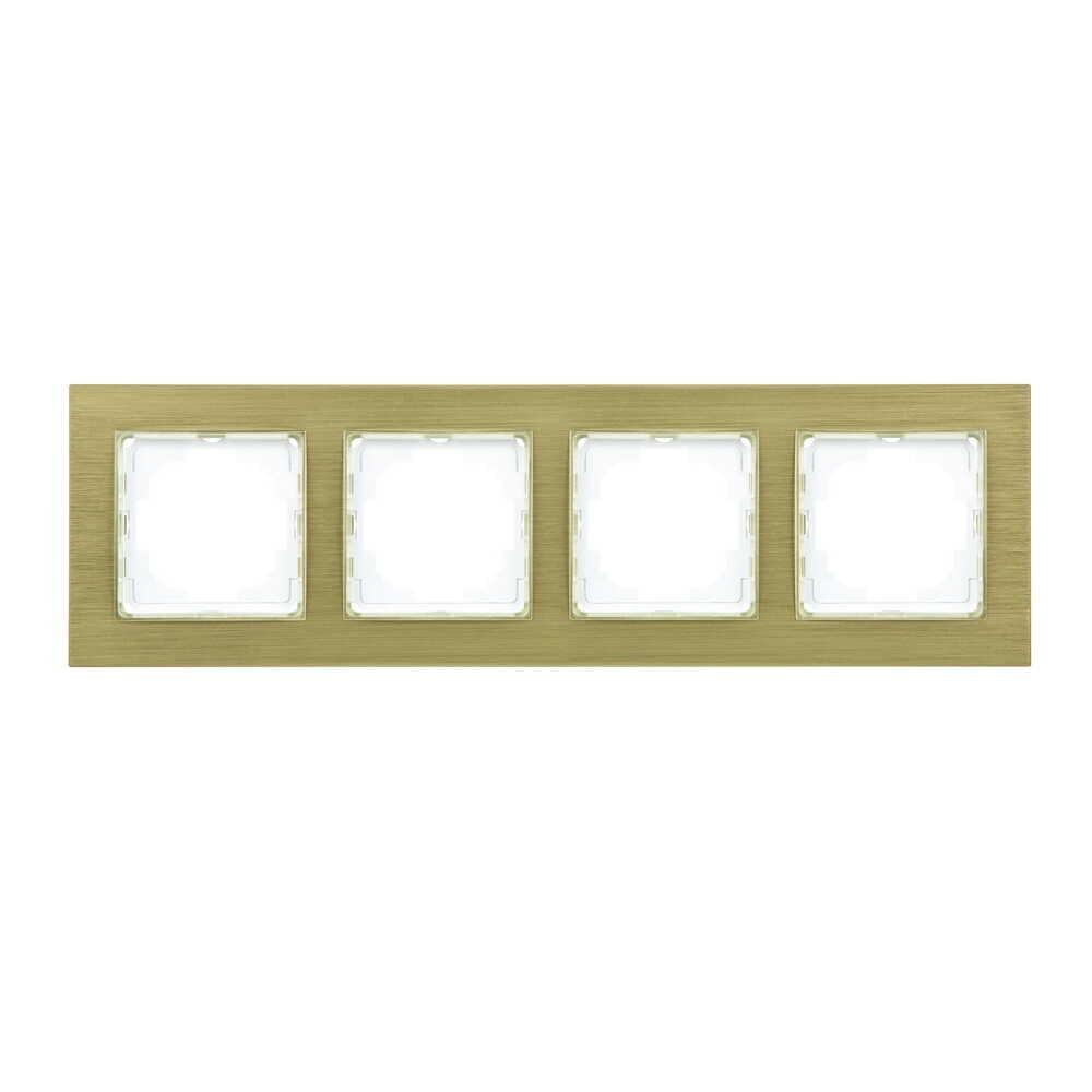 Рамка четырехместная Nilson Alegra Золотой алюминий (25AN0094)