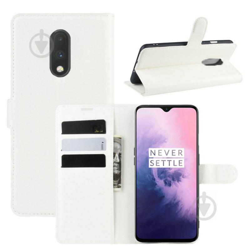 Чехол-книжка Litchie Wallet для OnePlus 7 White (hub_DtaJ34263) - фото 2