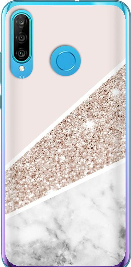 Чехол на Huawei P30 Lite Пастельный мрамор (4342t-1651-42517)