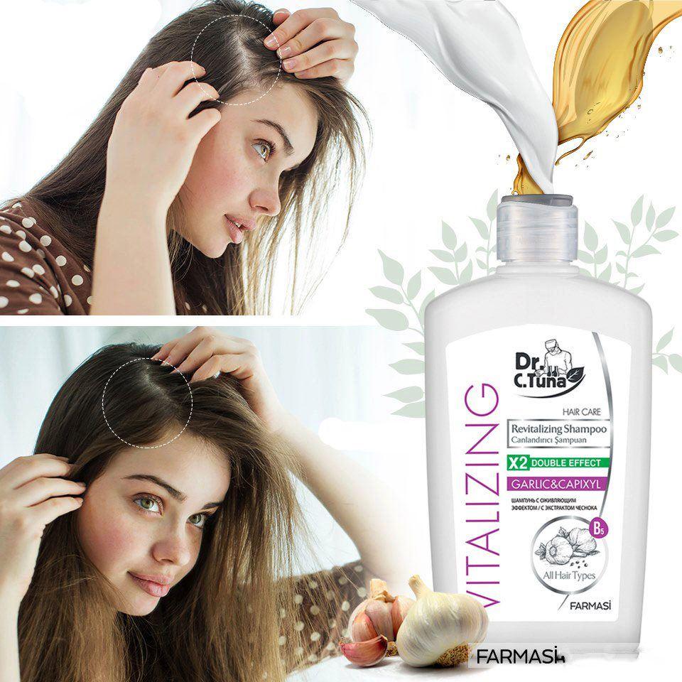Шампунь против выпадения волос Farmasi Vitalizing с экстрактом чеснока 500 мл (77628002) - фото 9