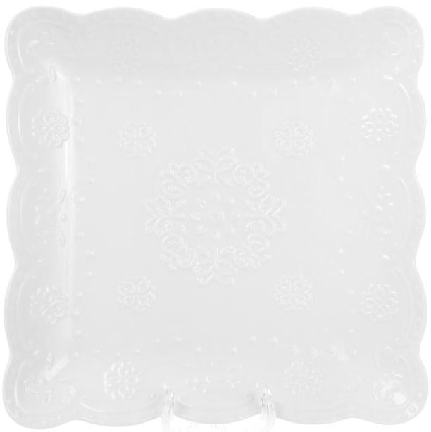 Набор фарфоровых блюд White City Кружево 25х25 см 4 шт. фарфор Белый (BD-988-141) Набор фарфоровых блюд White City Кружево 25х25 см 4 шт. фарфор Белый (BD-988-141)