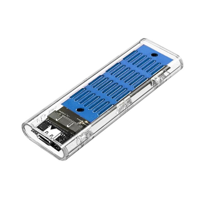 Внешний карман с радиатором XON MemoryCase для M.2 NGFF SATA USB 3.1 Type-C Прозрачный (XSC5C13NG1PT 2131)