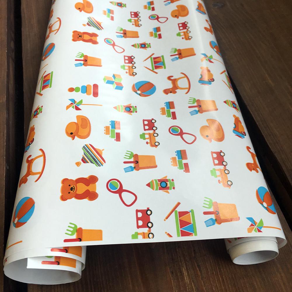 Бумага мелованная подарочная LOVE&HOME Игрушки 0,7х10 м 70 г/м2 (1PAPPR71)