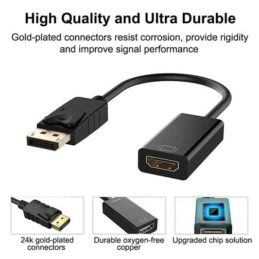 Переходник DisplayPort M to HDMI F 0,15 м Black (DMHF4PP15K) - фото 4 Переходник DisplayPort M to HDMI F 0,15 м Black (DMHF4PP15K) - фото 4