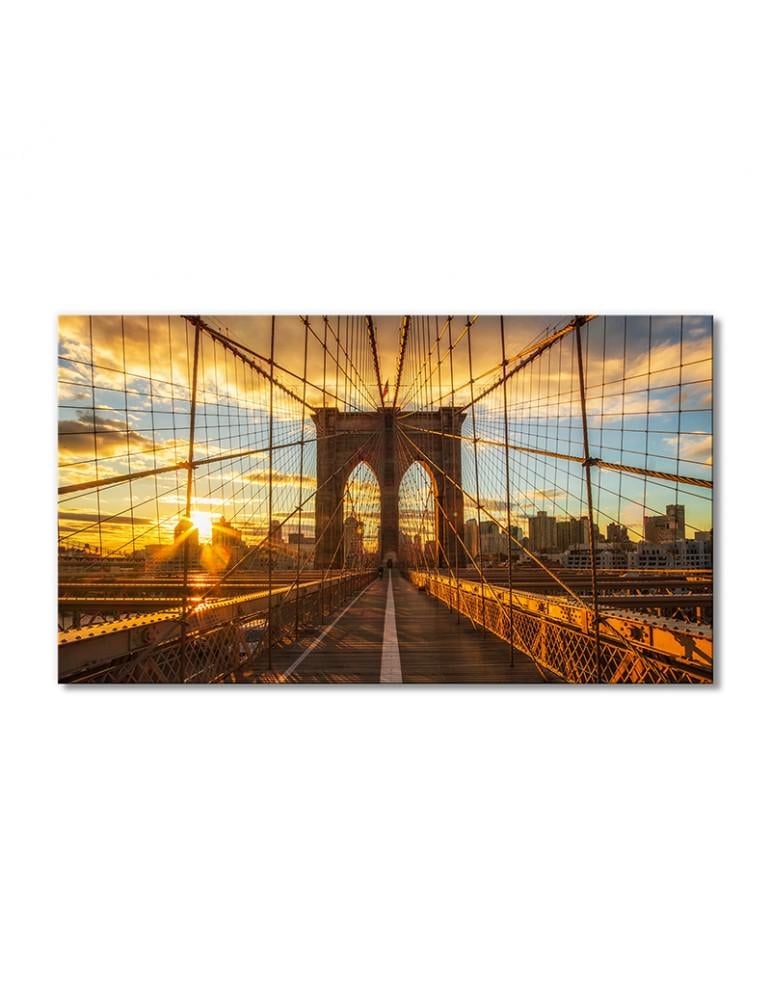 Картина модульная Рассвет над Бруклинский мост 1 модуль 40х60 см