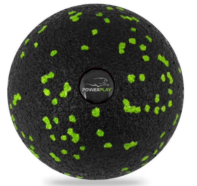 Массажный мяч PowerPlay PP-4351 Epp Massage Ball d 10 см Черный/Зеленый (PP-4351_Green_d10)