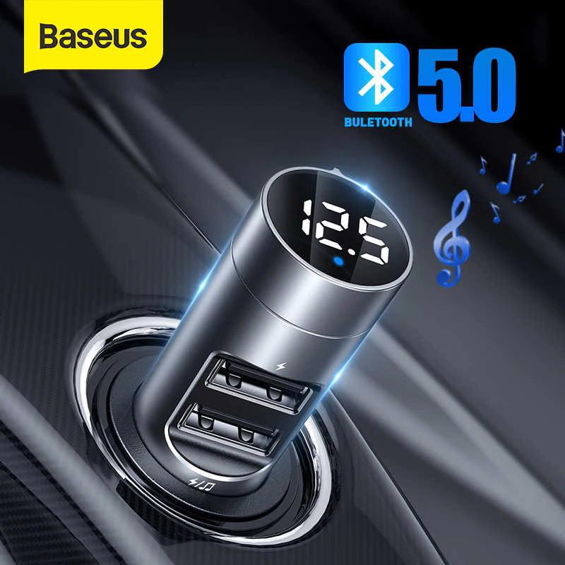 Фм модулятор BASEUS Energy Column Car Wireless MP3 charger Чорний - фото 3