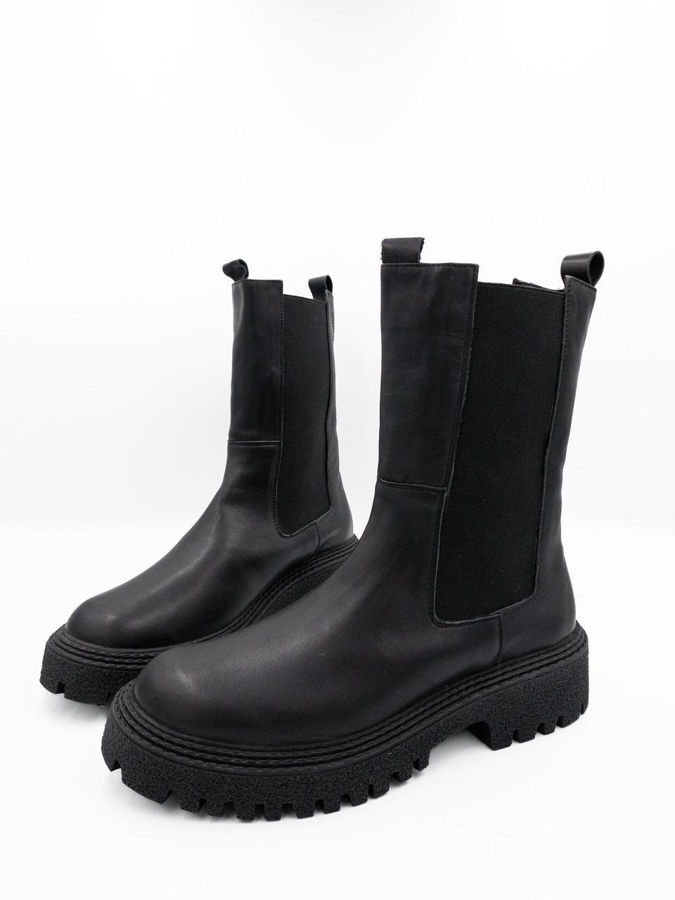 Ботинки челси демисезонные женские Bistfor натуральная кожа р. 40 Черный (14503/20ут)