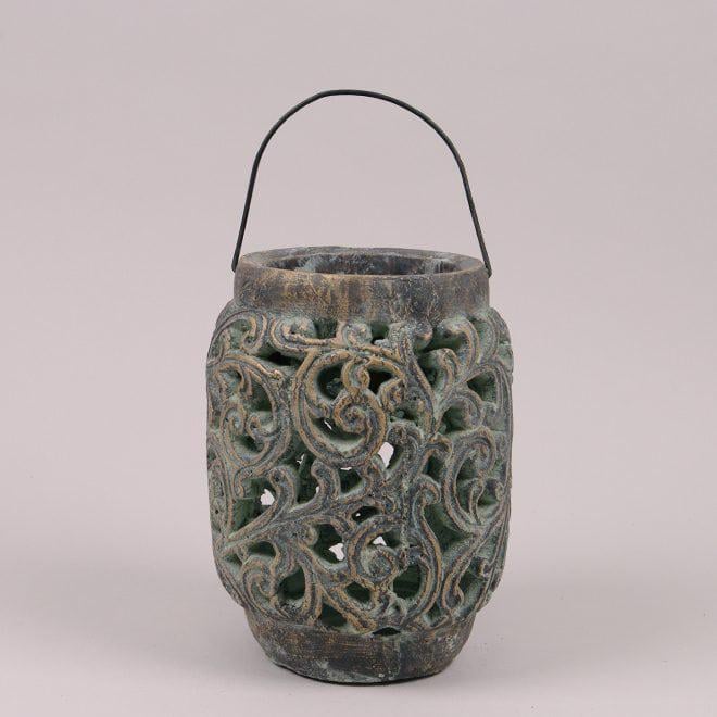 Підсвічник бетонний Flora з ручкою 22 см (36542)