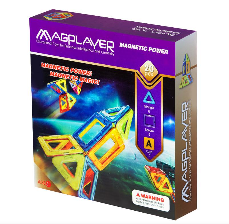 Конструктор дитячий Magplayer MPA-20 магнітний набір 20 деталей (iz16634) - фото 5