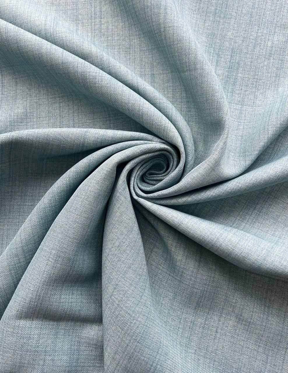 Штора Blackout ленная однотонная с подкладкой на тесьме 6 см 200х270 см Голубой (21309-1463-T47)