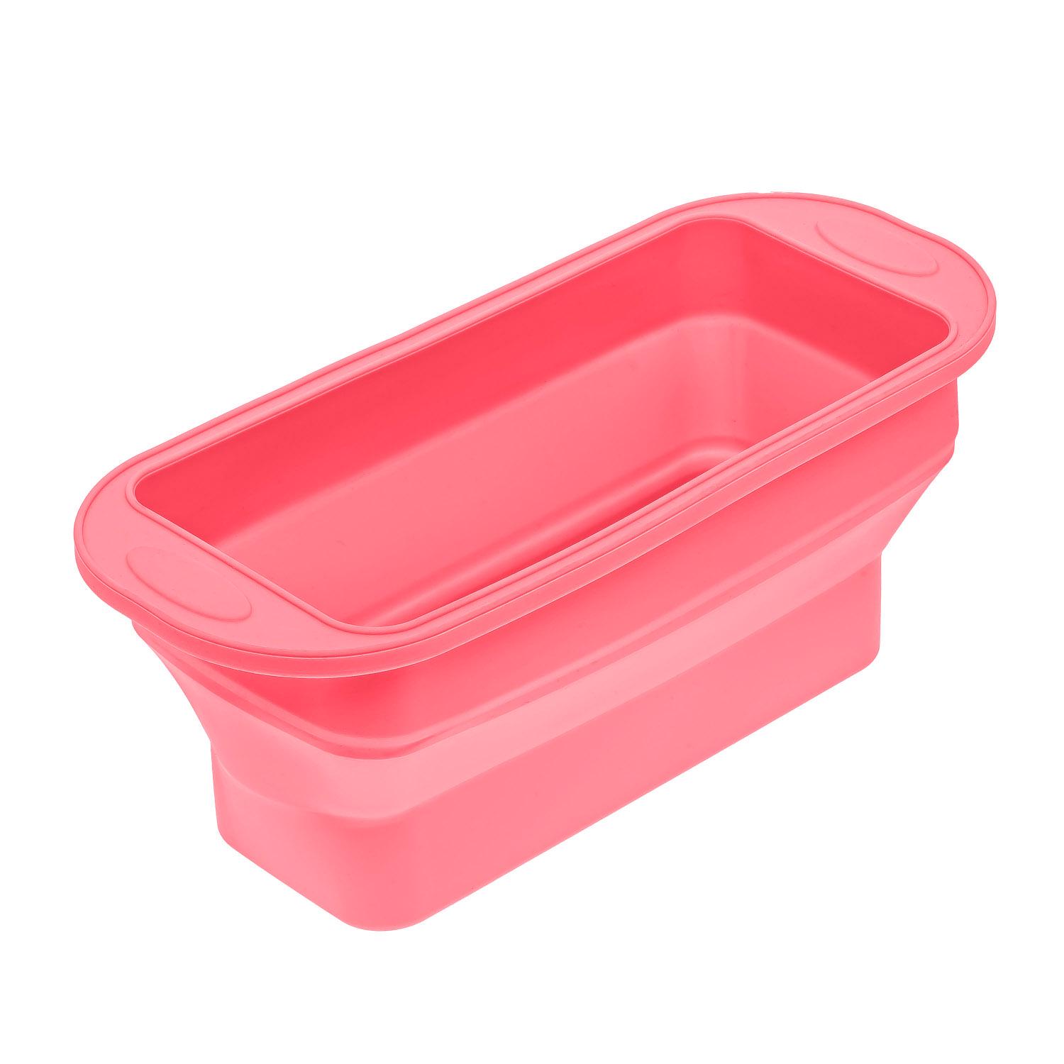 Форма для випікання хліба силіконова 29,5х12,3х11 см Рожевий (86645) - фото 5