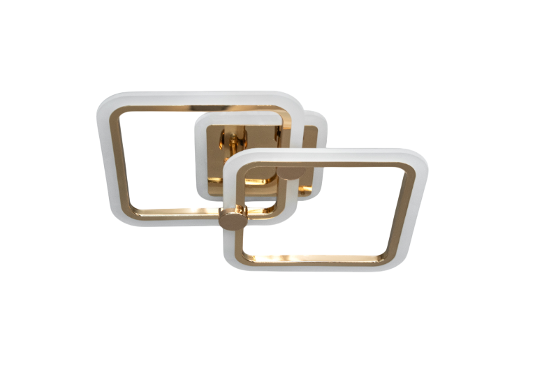 Люстра стельова світлодіодна з пультом/димером/50W Золотий ( A8208/2HR)