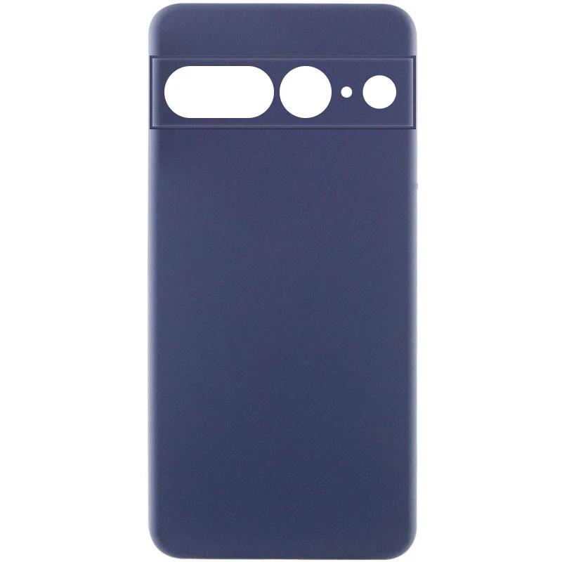 Чохол протиударний TPU GETMAN Liquid Silk Full Camera для Google Pixel 7 Pro Синій / Midnight Blue
