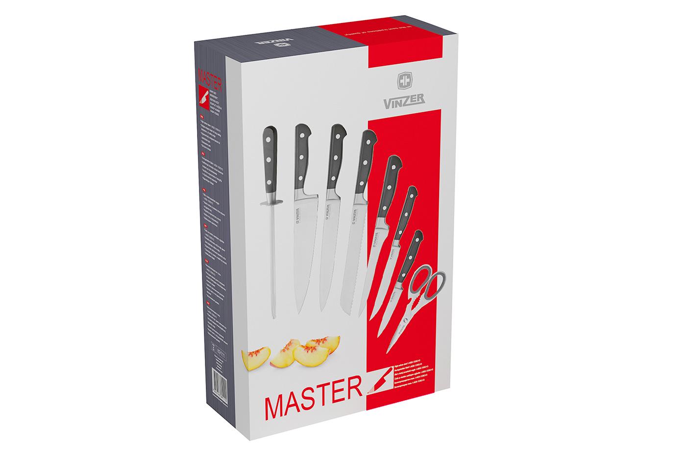 Набор ножей Vinzer Master 9 пр. (50111) - фото 5 Набор ножей Vinzer Master 9 пр. (50111) - фото 5