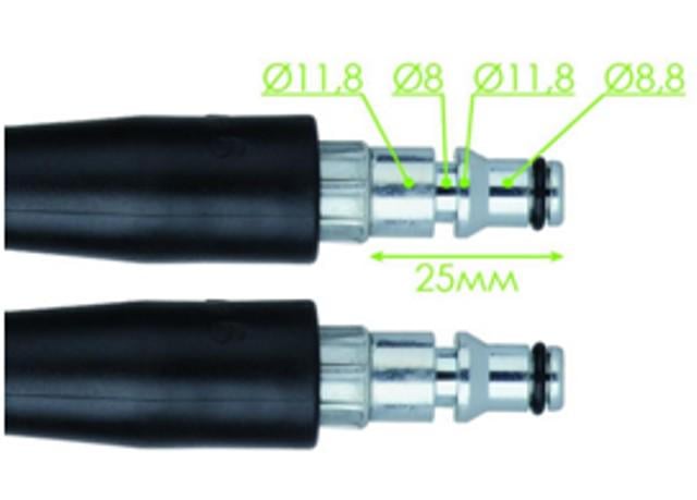 Шланг высокого давления Intertool DT-1560 к мойкам DT-1502/DT-1503/1504/1508/1515/1517/WT-1509 200 бар 10 м (9291696) - фото 4