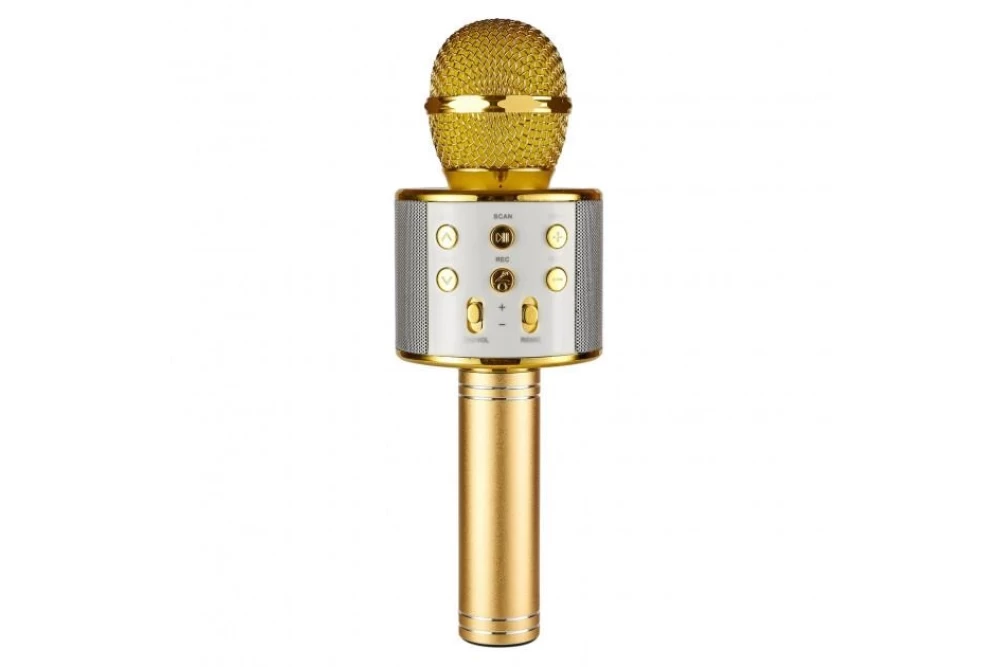 Мікрофон караоке Wster WS-858 Bluetooth Gold (373834)