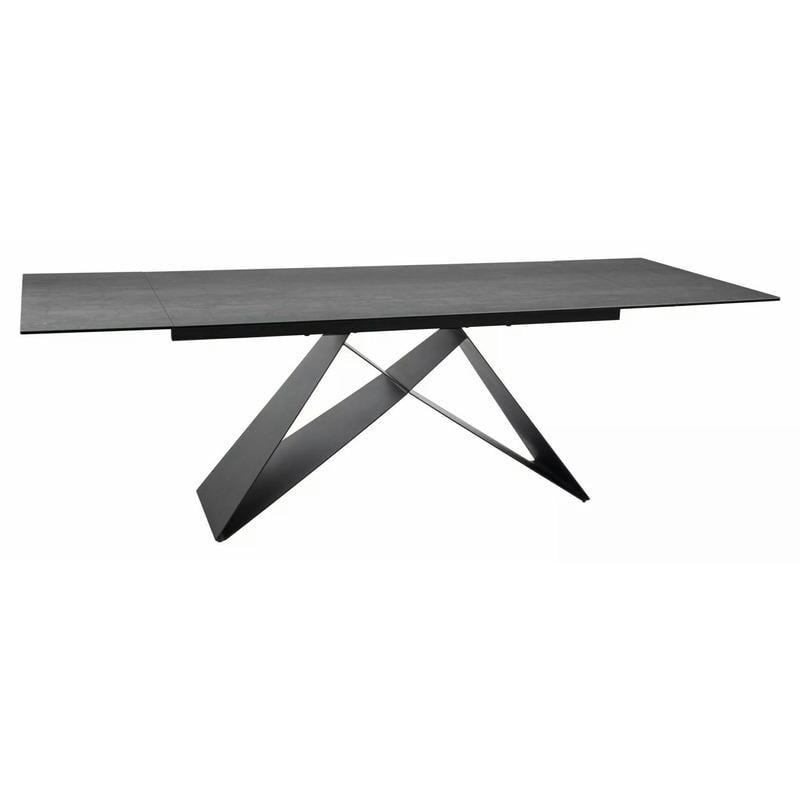 Обеденный стол раскладной Signal WESTIN CERAMIC 160-240х90 см Серый Эффект Мрамора/Черный матовый (WESTINJSZC160)