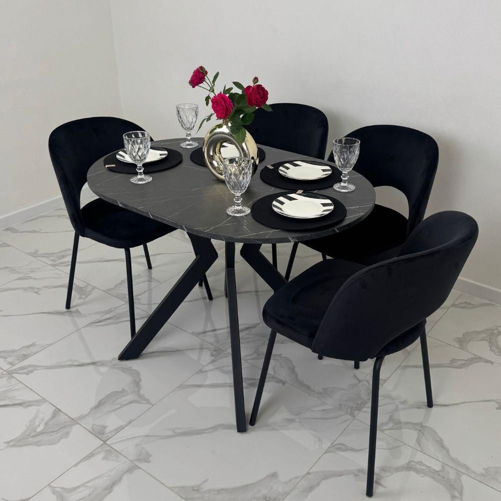 Кухонный стол Ronni 1100х750х750 мм с мраморным рисунком (2749605494) - фото 3 Кухонный стол Ronni 1100х750х750 мм с мраморным рисунком (2749605494) - фото 3