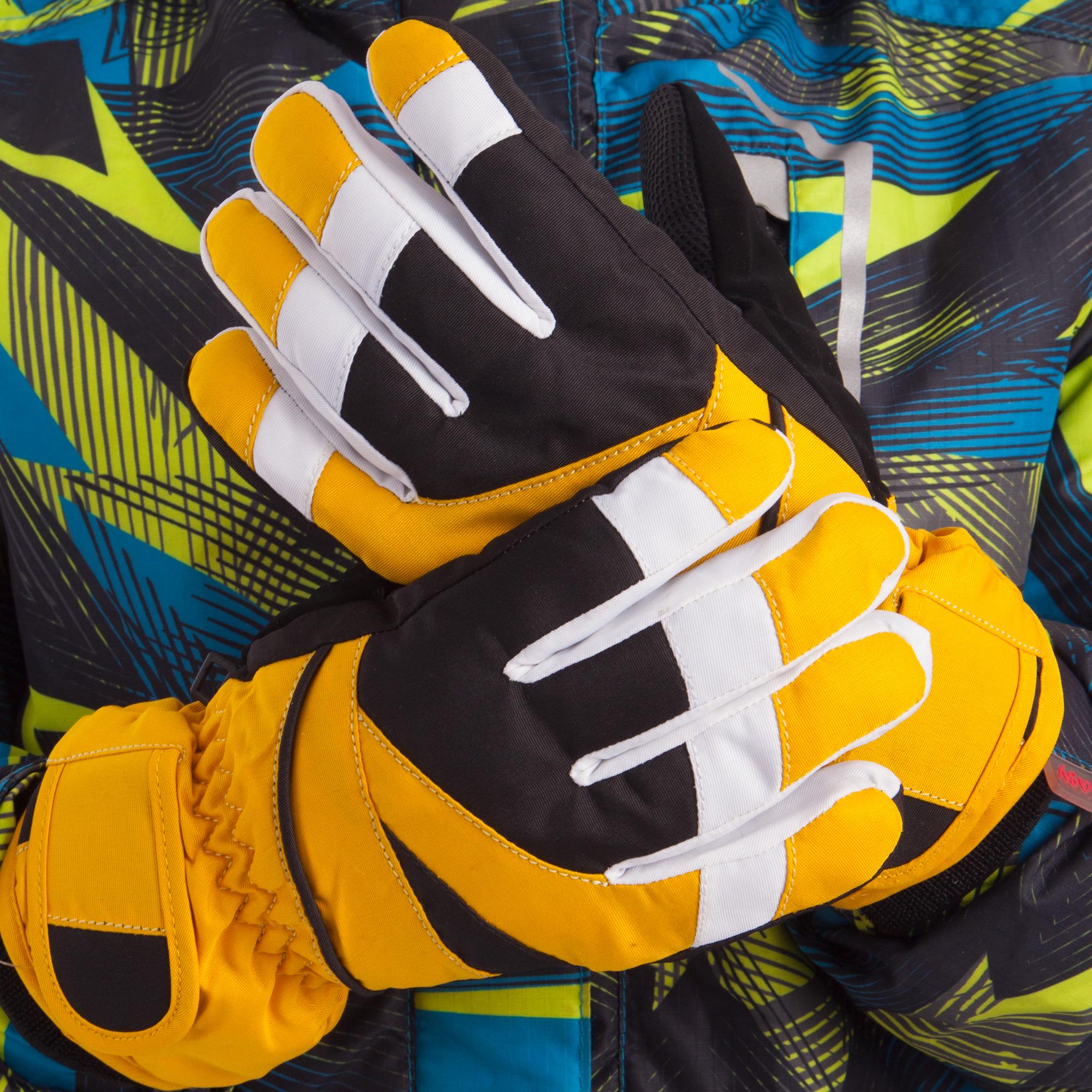 Перчатки горнолыжные детские Zelart SP-Sport C-917 M-L Желтый/Черный (DR008573)