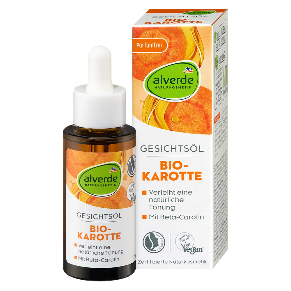 Масло для лица Alverde Naturkosmetik с бета-каротином и био-морковью 30 мл