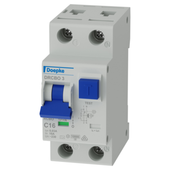 Дифавтомат Doepke DRCBO 3 C16/0,03/1+N-A А 16А полюс 1+N 10кА (dp09932124)