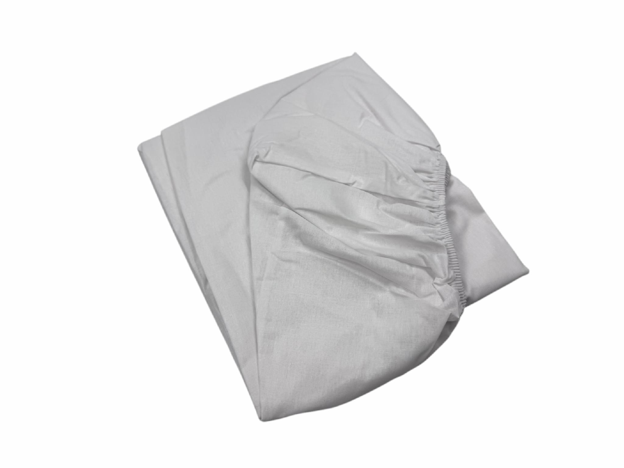 Простыня на резинке бязь 80x200 см Бело-серый (01741/x80) - фото 2 Простыня на резинке бязь 80x200 см Бело-серый (01741/x80) - фото 2