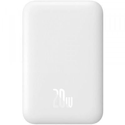 Повербанк BASEUS Magnetic Wireless Mini Air Qi-15W 6000 mAh White (6932172641429)
