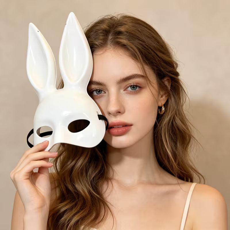 Маска карнавальная Playboy 33 см Белый (069)