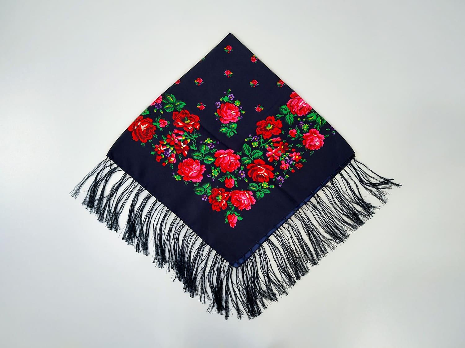 Платок украинский 80x80 с м синий (30070634)