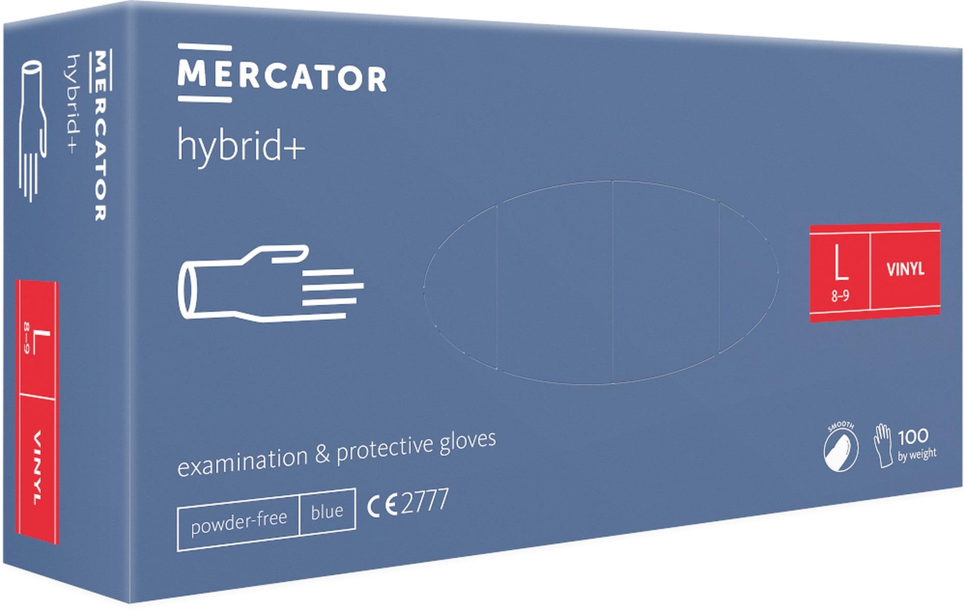 Рукавички Mercator Medical hybrid+ L 100 шт.