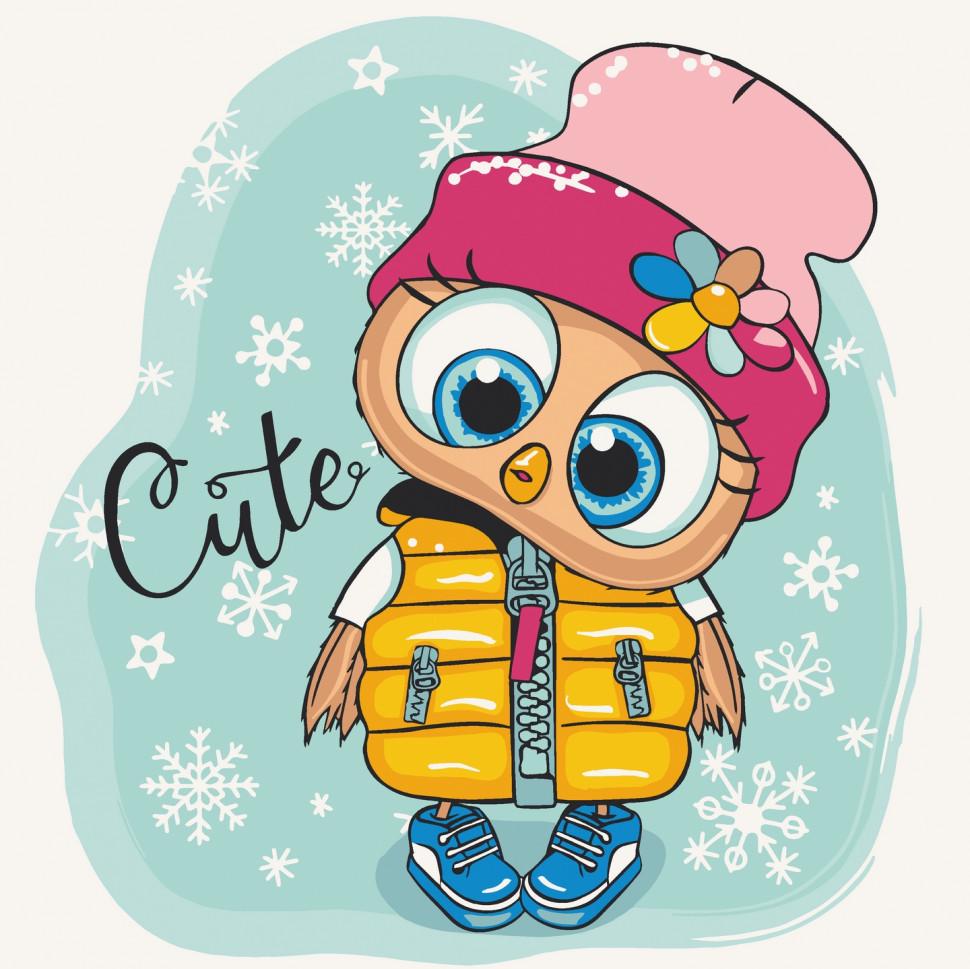 Картина по номерам ART CRAFT Милый совенок 30x30 см без коробки (ACR-15557-AC)