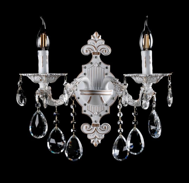 Бра свеча Ray B77515/2W WT+GD (IR005380)