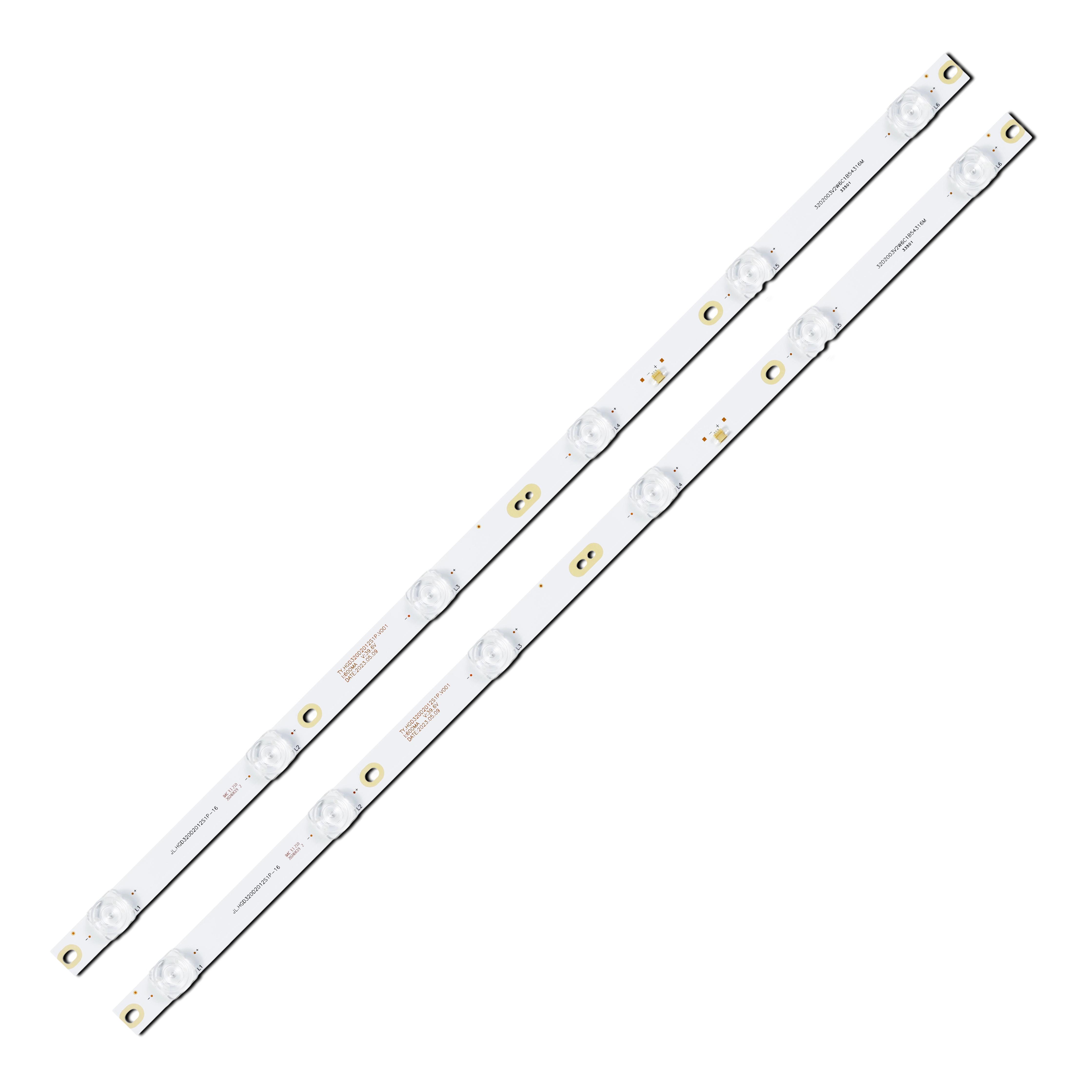 Комплект LED подсветки для TV JL.HGD320D2012S1P-16 TY.HGD320D2012S1P.V001 32D2003V2W6C1B54316M TY:MS-T32-3030-02A 32" 2 шт. (ART-14924)
