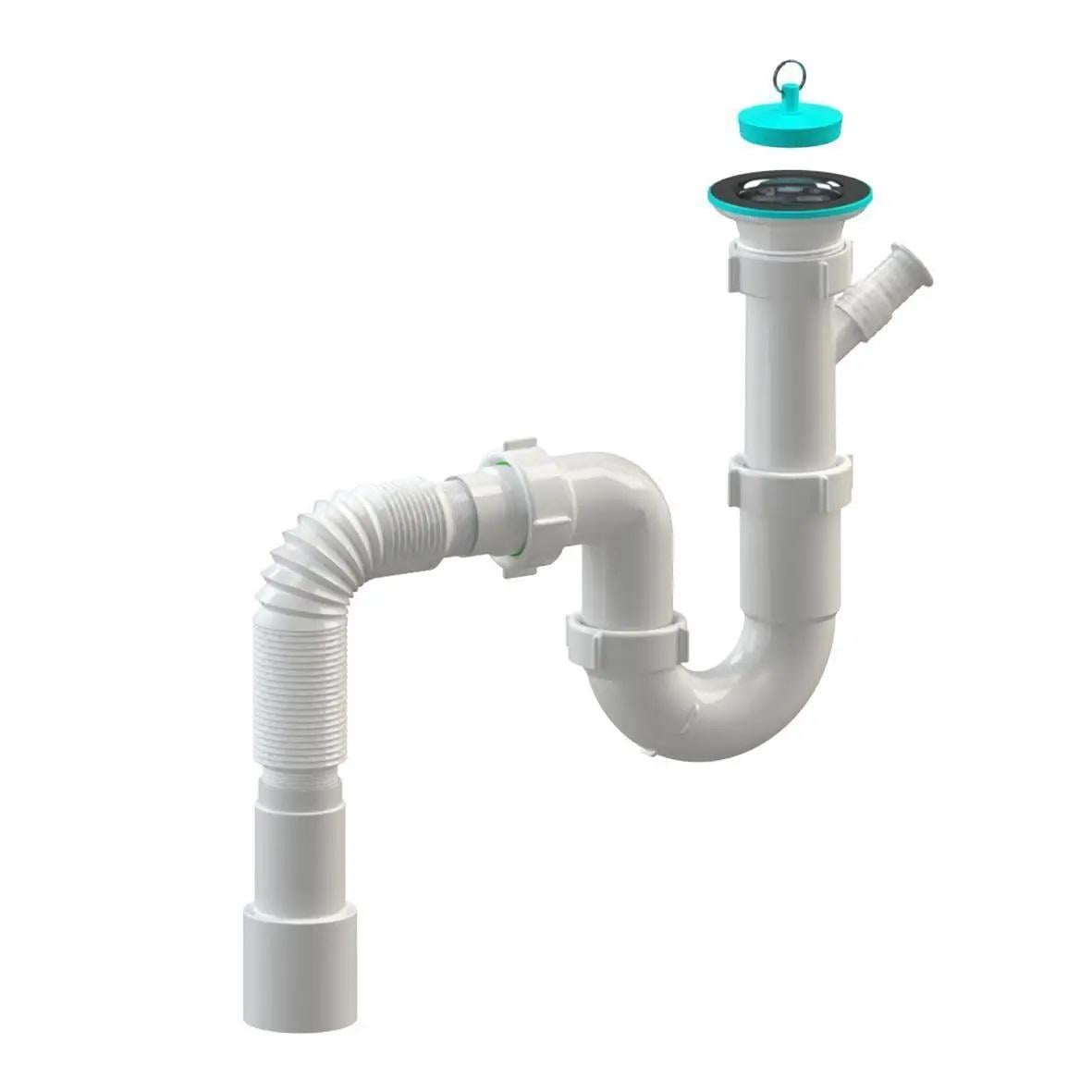 Сифон для мойки SoloPlast Н0110 пластик Белый (SQ-1003945)