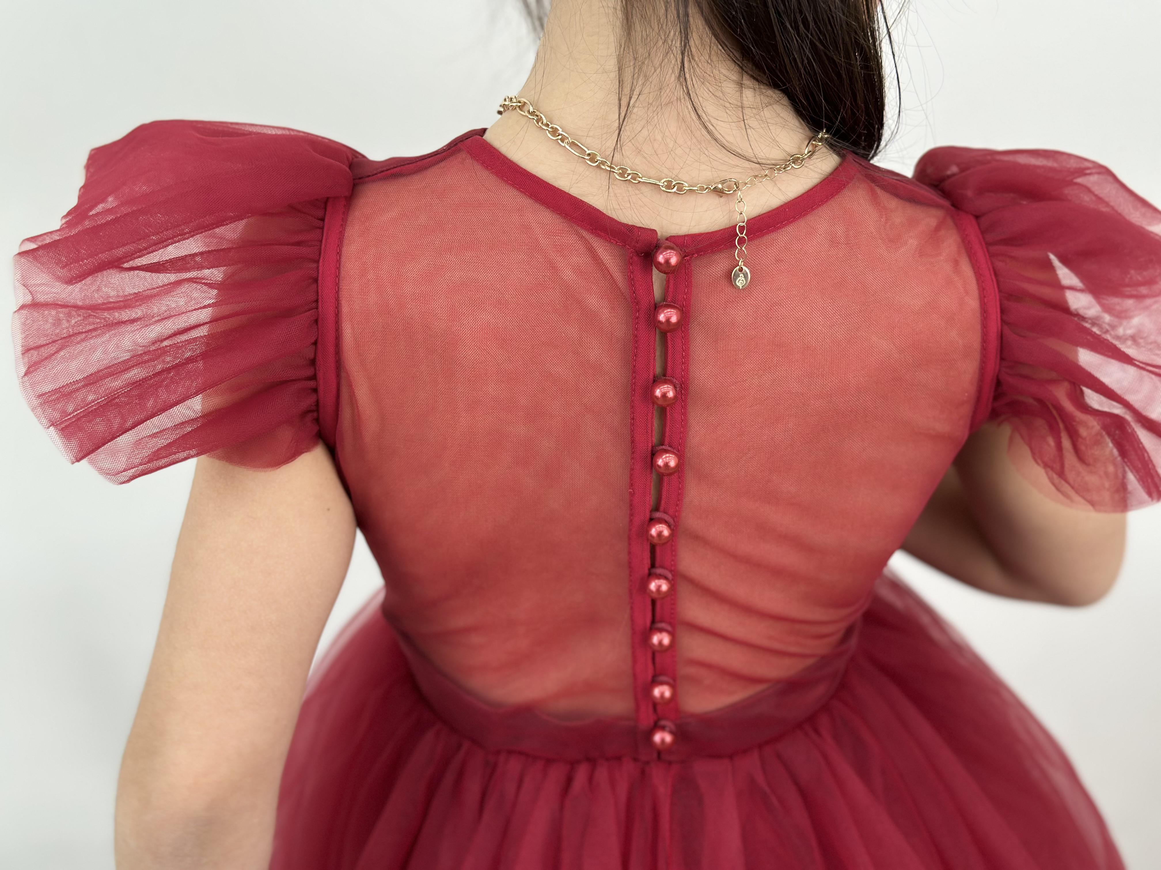 Платье очаровательное для девочек KatyKids Полина из фатина 140 см Винно-красный (11037060910) - фото 5 Платье очаровательное для девочек KatyKids Полина из фатина 140 см Винно-красный (11037060910) - фото 5