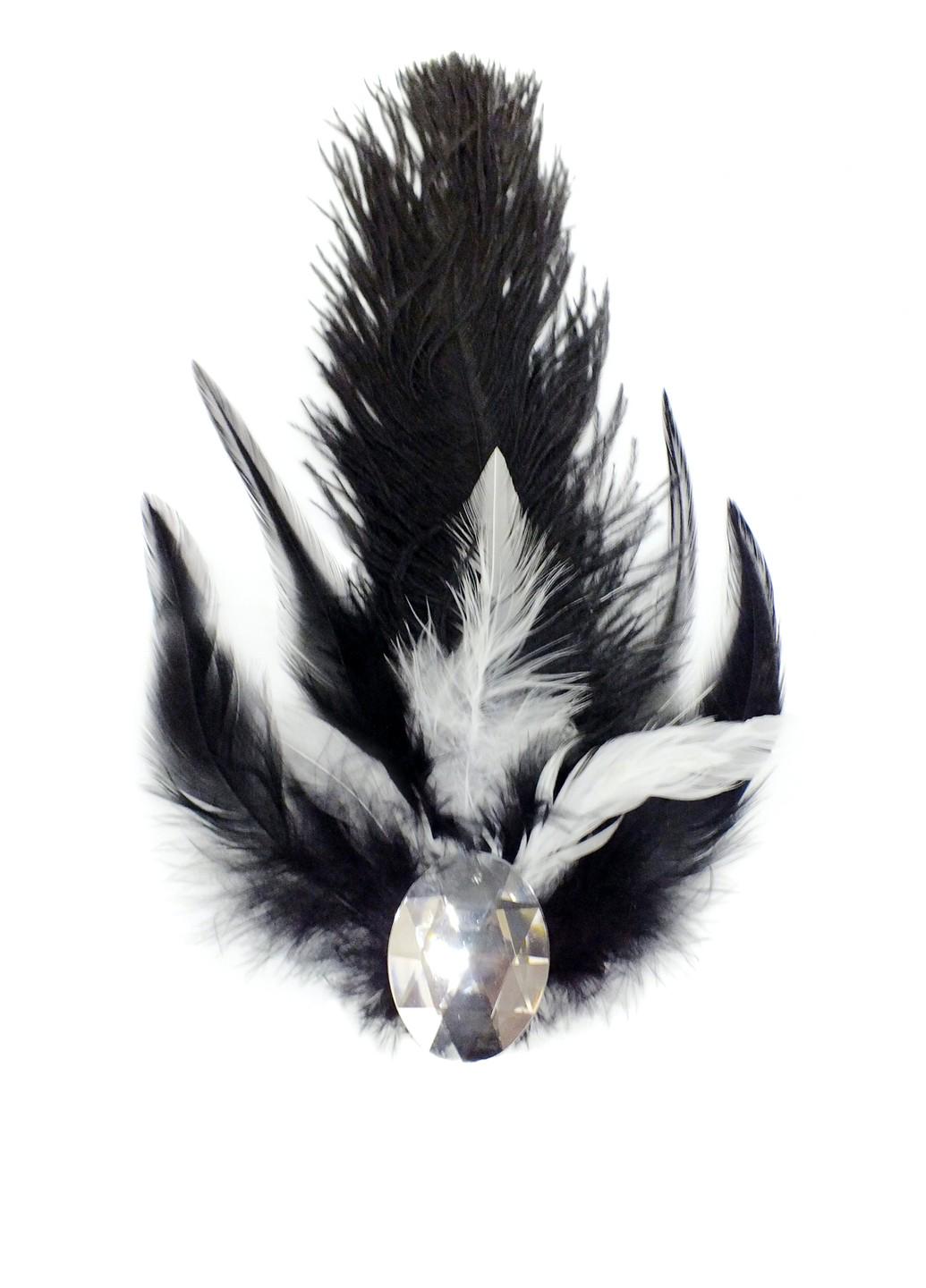 Шпилька з пір'ям (99-95BLK-WT-VZ)