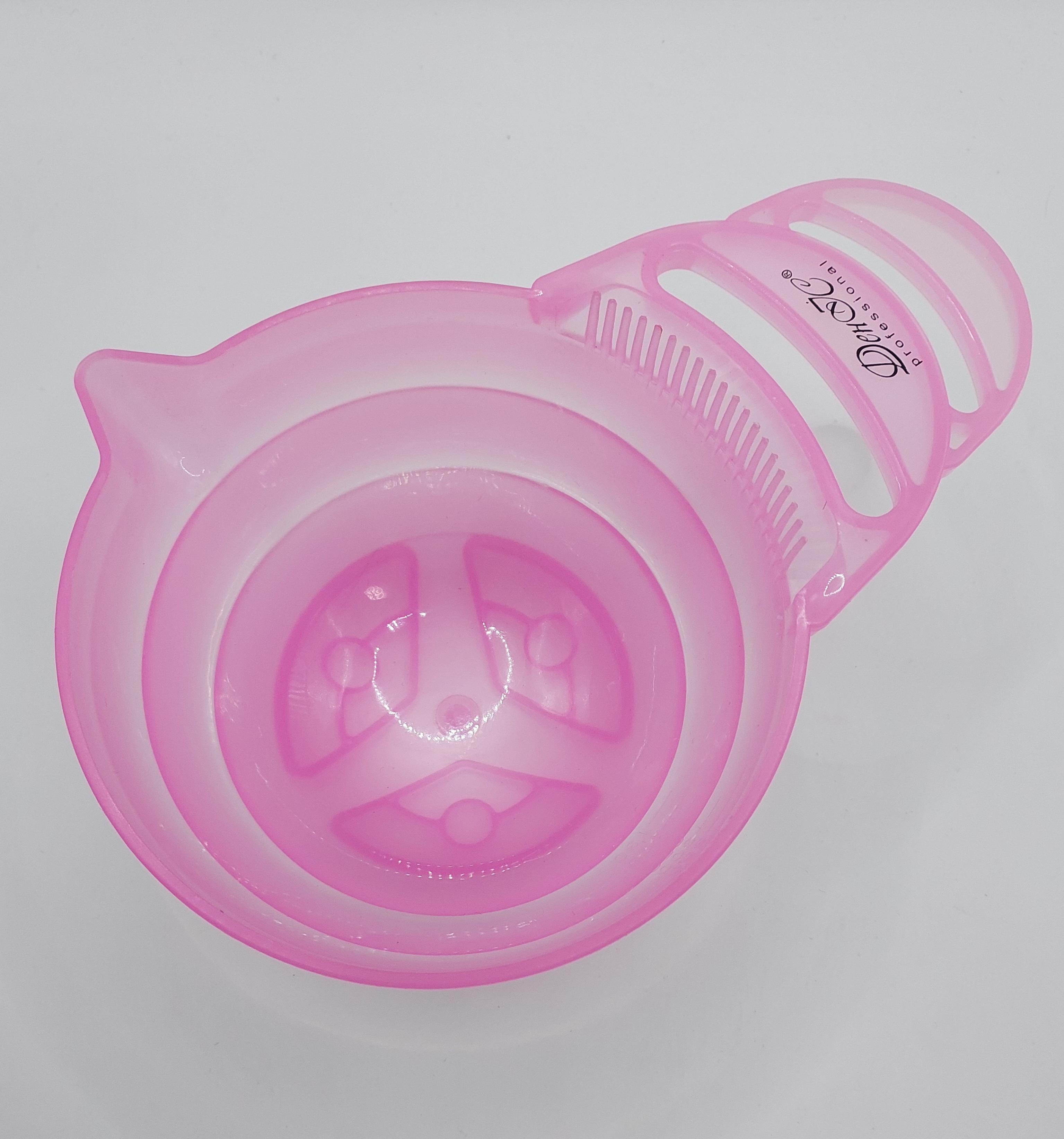 Миска для фарбування волосся ДенІС professional Люкс з гребенем Рожевий (2401145579) - фото 2