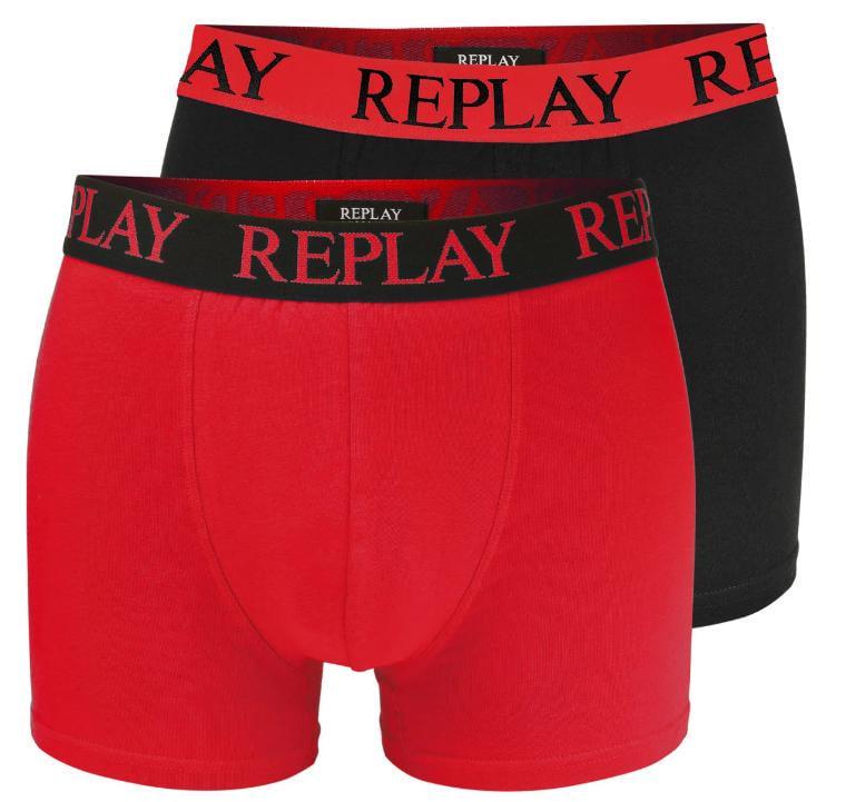 Трусы боксеры мужские анатомические Replay 2 шт. М Черный/Красный (102386333) - фото 1 Трусы боксеры мужские анатомические Replay 2 шт. М Черный/Красный (102386333) - фото 1