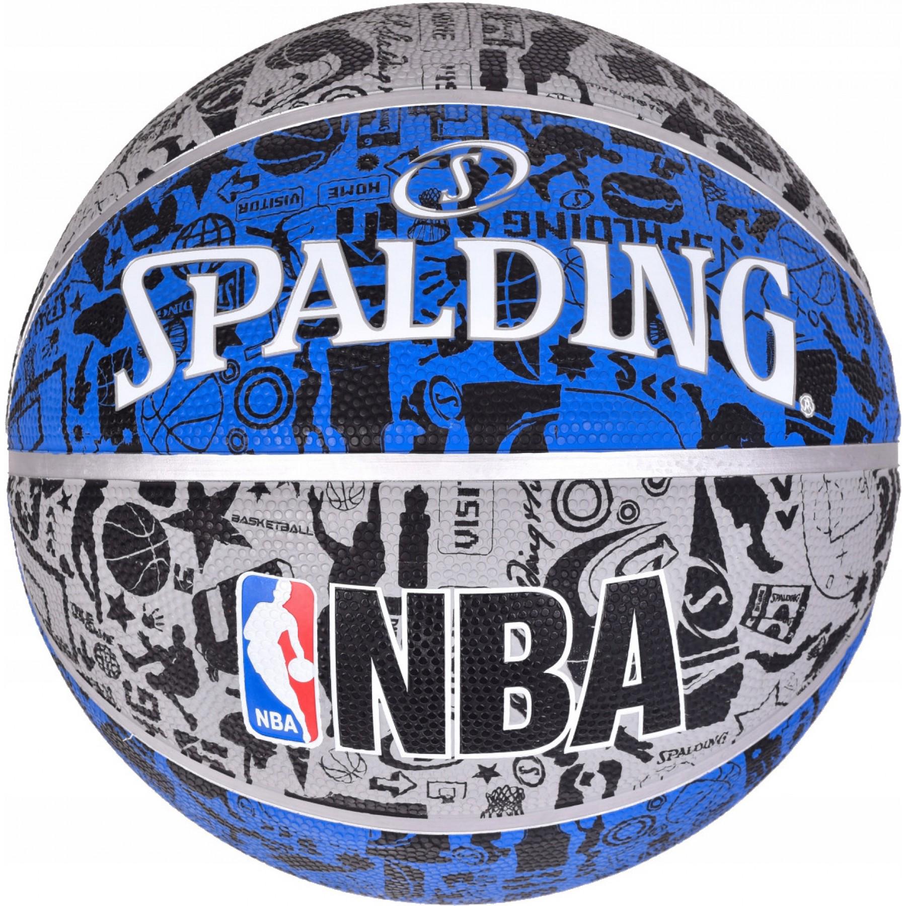 М'яч баскетбольний Spalding NBA р. 7 Graffiti Outdoor Grey/Blue М'яч баскетбольний Spalding NBA р. 7 Graffiti Outdoor Grey/Blue